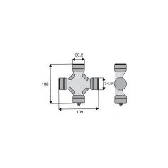 Croisillon circlips extérieurs 30.2 x 106 Croisillon circlips extérieurs 30.2 x 106