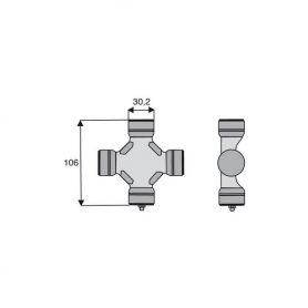 Croisillon circlips extérieurs