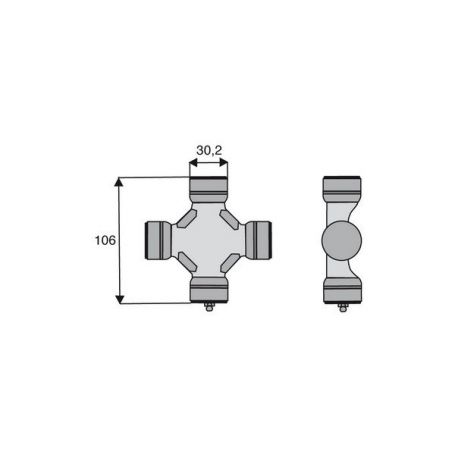 Croisillon circlips extérieurs 30.2 x 106 Croisillon circlips extérieurs 30.2 x 106