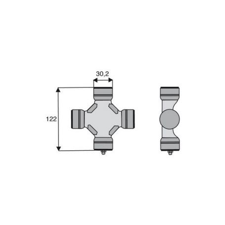 Croisillon circlips extérieurs 30.2 x 122