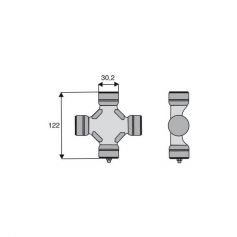 Croisillon circlips extérieurs 30.2 x 122