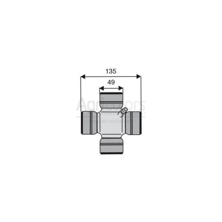 Croisillon circlips extérieurs 49 x 135 Croisillon circlips extérieurs 49 x 135