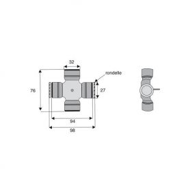 Croisillon circlips extérieurs