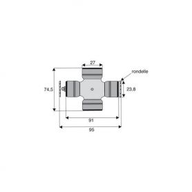Croisillon circlips extérieurs