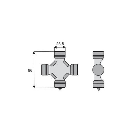 Croisillon circlips extérieurs 23.8 x 86 Croisillon circlips extérieurs 23.8 x 86