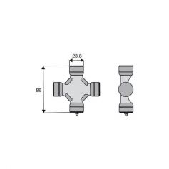 Croisillon circlips extérieurs 23.8 x 86 Croisillon circlips extérieurs 23.8 x 86