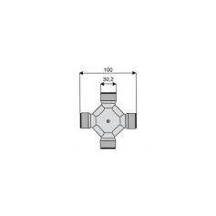 Croisillon circlips extérieurs 30.2 x 100 Croisillon circlips extérieurs 30.2 x 100