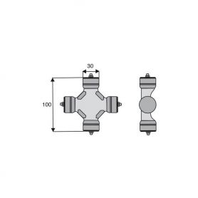 Croisillon circlips extérieurs