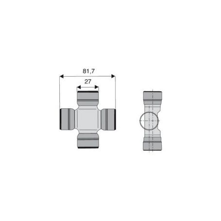Croisillon circlips extérieurs 27 x 81.7