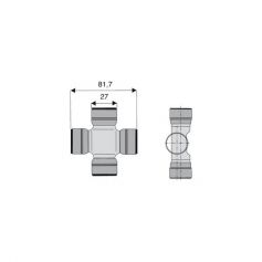 Croisillon circlips extérieurs 27 x 81.7