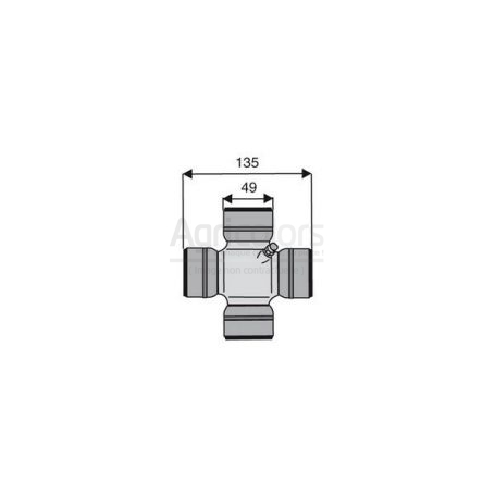 Croisillon circlips extérieurs 49 x 135 Croisillon circlips extérieurs 49 x 135