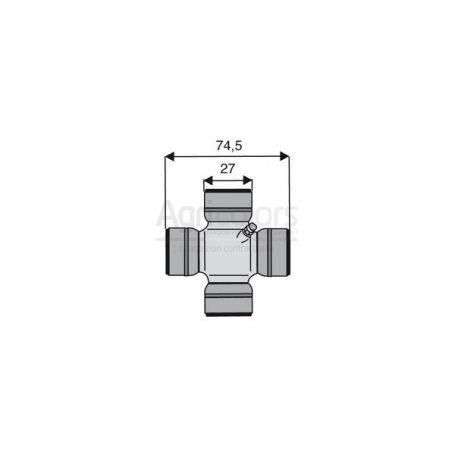 Croisillon circlips extérieurs 27 x 74.5 Croisillon circlips extérieurs 27 x 74.5