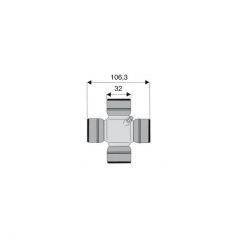 Croisillon circlips extérieurs 32 x 106.3 Croisillon circlips extérieurs 32 x 106.3