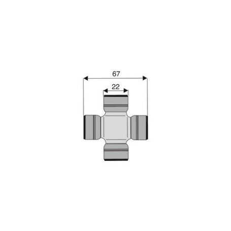 Croisillon circlips extérieurs 22 x 67 Croisillon circlips extérieurs 22 x 67