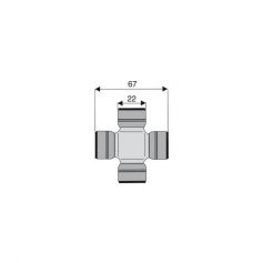 Croisillon circlips extérieurs 22 x 67 Croisillon circlips extérieurs 22 x 67