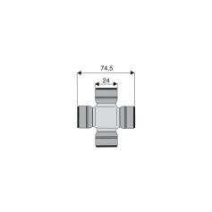 Croisillon circlips extérieurs 24 x 74.5 Croisillon circlips extérieurs 24 x 74.5