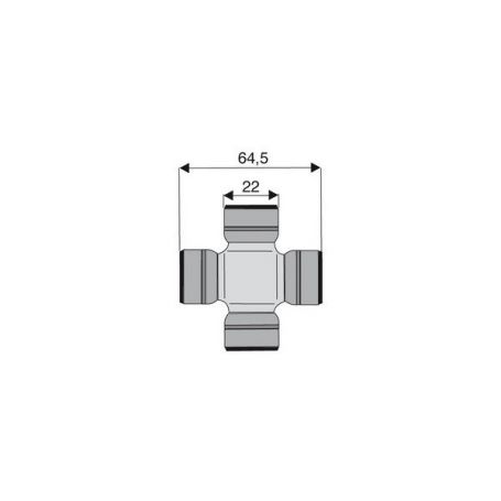 Croisillon circlips extérieurs 22 x 64.5 Croisillon circlips extérieurs 22 x 64.5