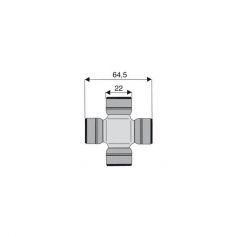 Croisillon circlips extérieurs 22 x 64.5 Croisillon circlips extérieurs 22 x 64.5