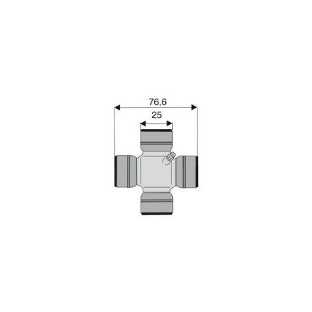 Croisillon circlips extérieurs 25 x 76.6 Croisillon circlips extérieurs 25 x 76.6