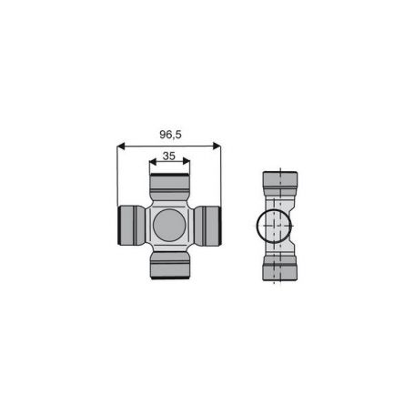 Croisillon circlips extérieurs 35 x 96.5 Croisillon circlips extérieurs 35 x 96.5