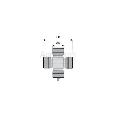 Croisillon circlips extérieurs 26 x 68 Croisillon circlips extérieurs 26 x 68