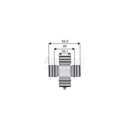 Croisillon circlips intérieurs 25.1 x 40 Croisillon circlips intérieurs 25.1 x 40
