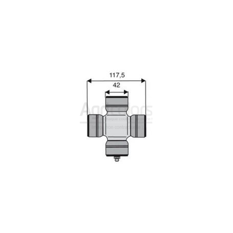 Croisillon circlips extérieurs 42 x 117.5 Croisillon circlips extérieurs 42 x 117.5