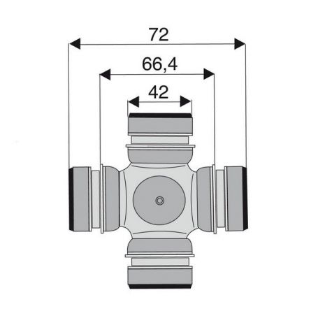 Croisillon circlips intérieurs 42 x 66.4 Croisillon circlips intérieurs 42 x 66.4