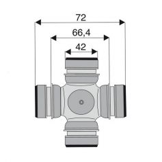 Croisillon circlips intérieurs 42 x 66.4 Croisillon circlips intérieurs 42 x 66.4