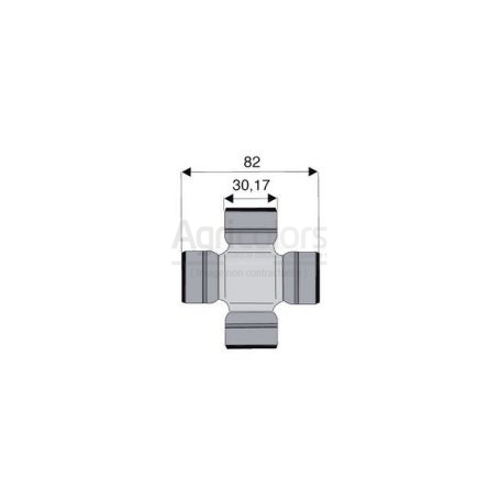 Croisillon circlips extérieurs 30.17 x 82 Croisillon circlips extérieurs 30.17 x 82