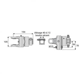 Limiteur boulon roue libre 36x89