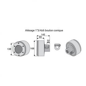 Limiteur débrayable à cames avec alésage 1"3/4z6