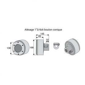 Limiteur débrayable à cames avec alésage 1"3/4z6
