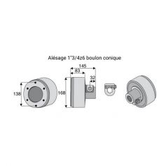 Limiteur débrayable à cames avec alésage 1"3/4z6