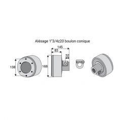 Limiteur débrayable à cames avec alésage 1''3/4z20
