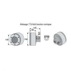 Limiteur débrayable à cames avec alésage 1"3/4z6