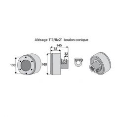 Limiteur débrayable à cames avec alésage 1"3/8z21 Limiteur débrayable à cames avec alésage 1"3/8z21