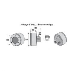 Limiteur débrayable à cames avec alésage 1"3/8z21