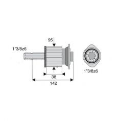 Limiteur à cames en étoile avec alésage 1"3/8z6
