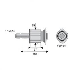 Limiteur à cames en étoile avec alésage 1"3/8z6