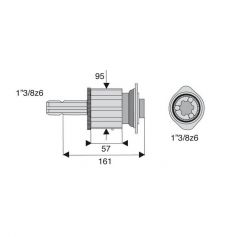Limiteur à cames en étoile avec alésage 1"3/8z6