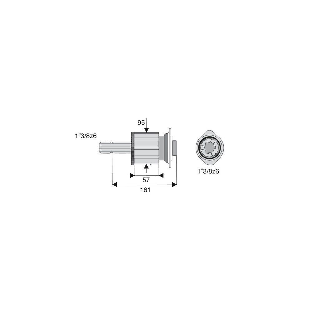Limiteur à cames en étoile avec alésage 1"3/8z6