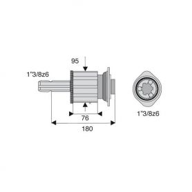 Limiteur à cames en étoile avec alésage 1"3/8z6