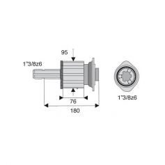 Limiteur à cames en étoile avec alésage 1"3/8z6