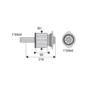 Limiteur à cames en étoile avec alésage 1"3/8z6