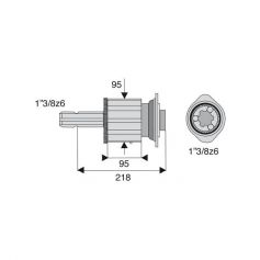 Limiteur à cames en étoile avec alésage 1"3/8z6