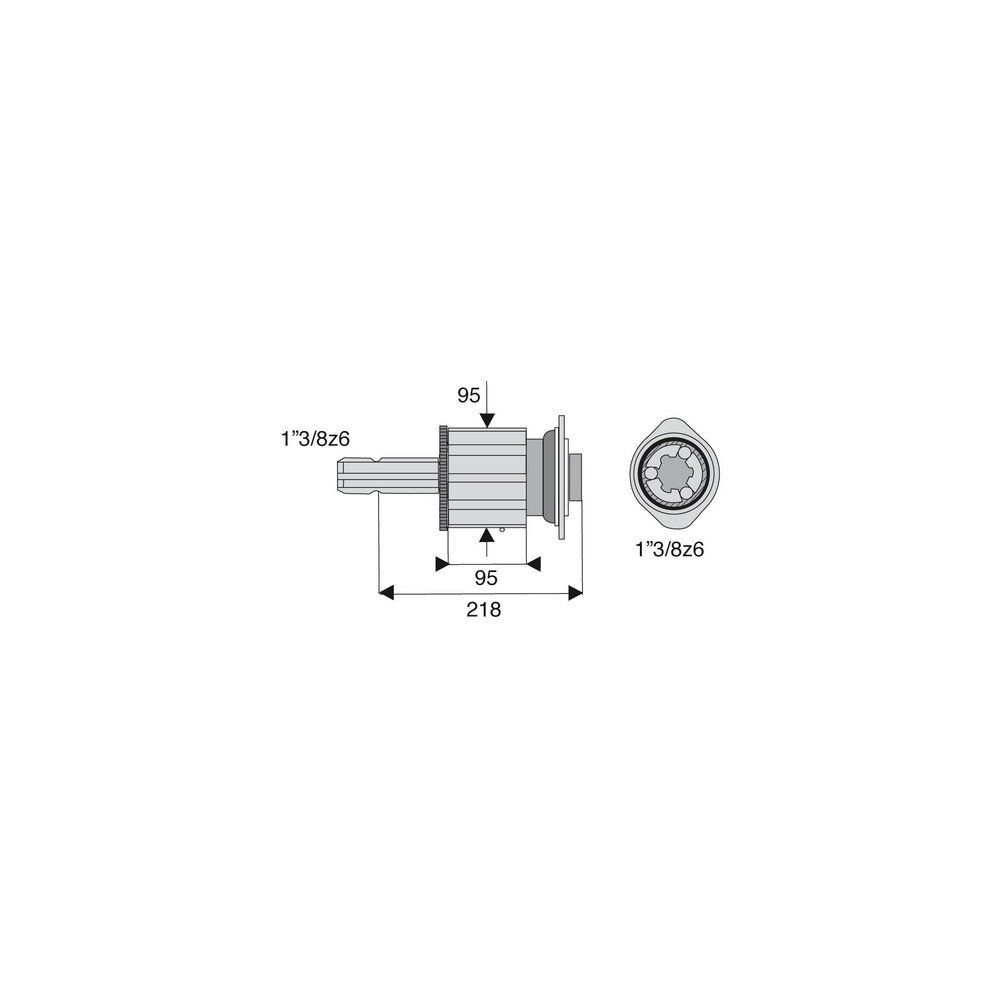 Limiteur à cames en étoile avec alésage 1"3/8z6