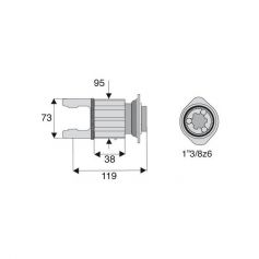 Limiteur à cames en étoile avec alésage 1"3/8z6