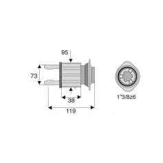Limiteur à cames en étoile avec alésage 1"3/8z6