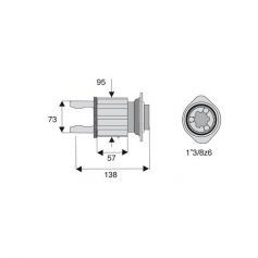 Limiteur à cames en étoile avec alésage 1"3/8z6